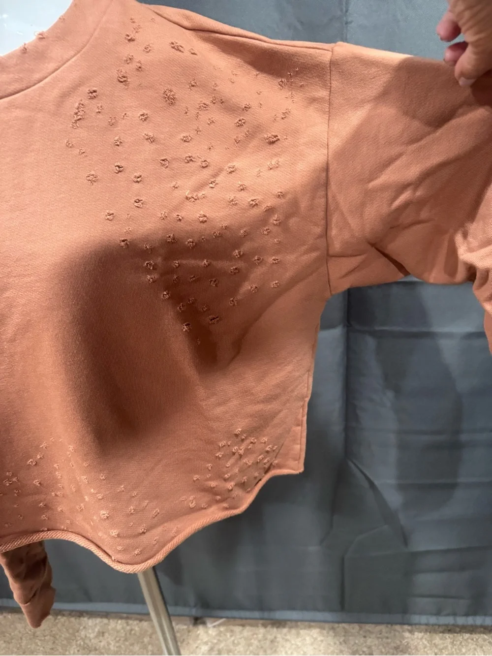ALO Yoga Cropped Crew Sweatshirt -‎ Rust